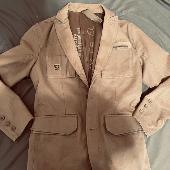 Diesel Cotton Military Utility Jacket Blazer S olive green - Picture 10 of 10